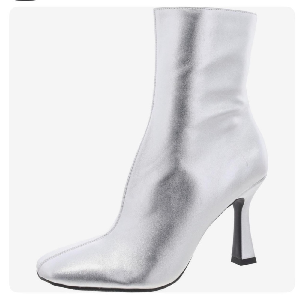 Silver Ankle Boots